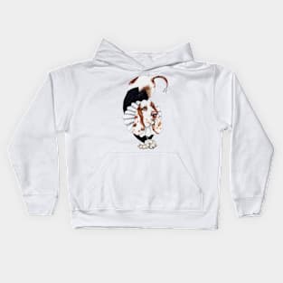 Basset Hound wearing jabot Kids Hoodie